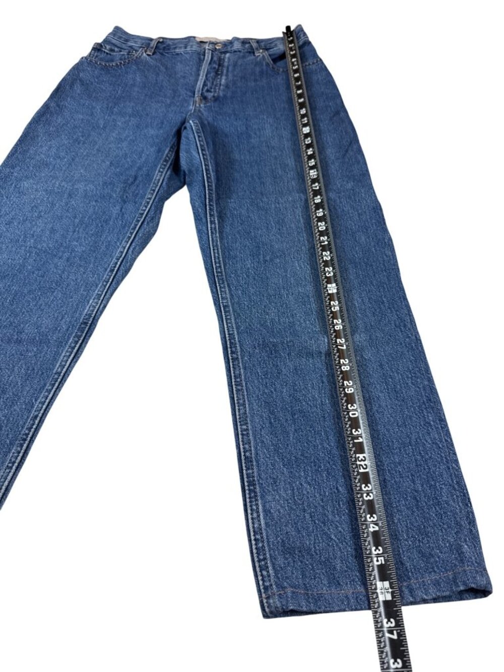 Everlane Cheeky Straight-Leg Blue Jeans Womens 31 Regular Button Fly (OO626) - Picture 3 of 9